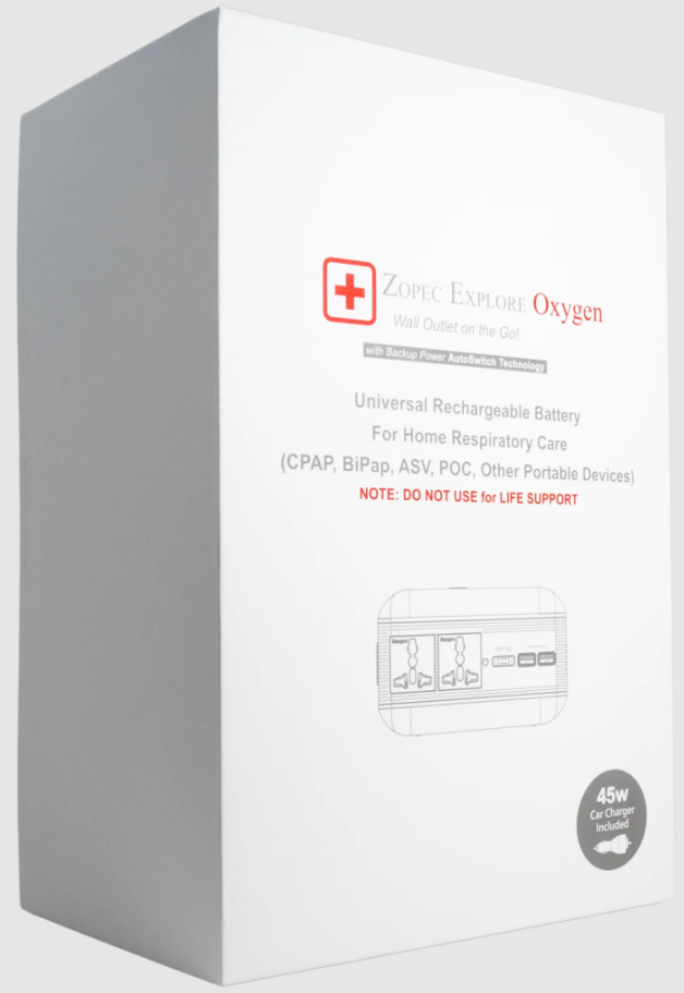 Explore Oxygen CPAP/BiPAP Home UPS Backup Battery (For Using Both Humidifier and Heated Tube)